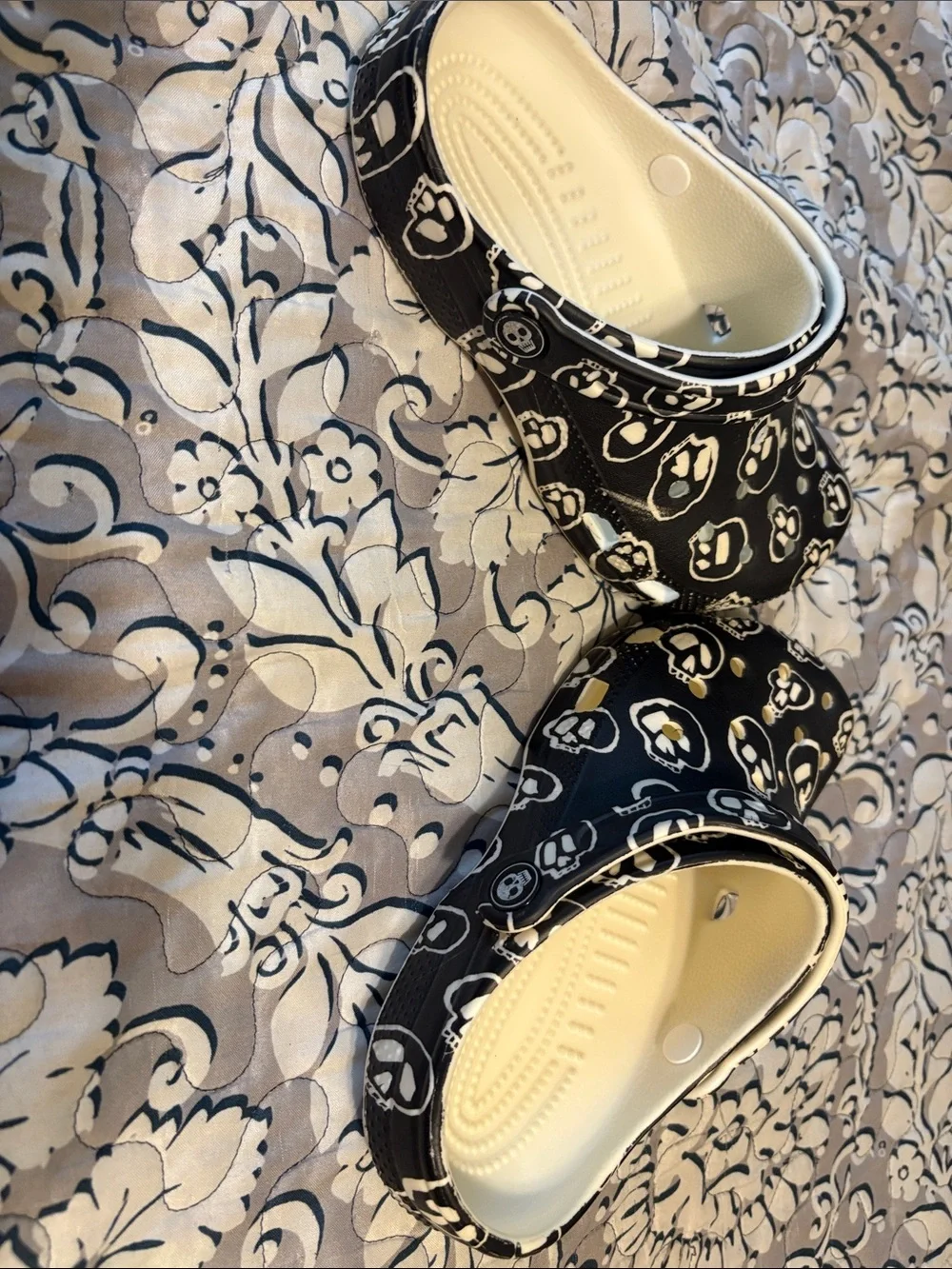 Crocs junior size 2, go in the dark shoes